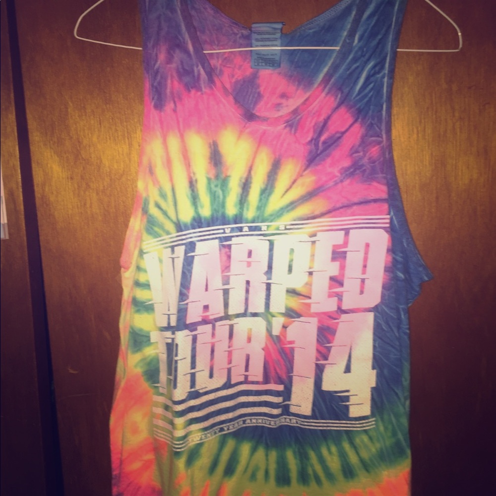 Warped tour tie dye 2014 tank top